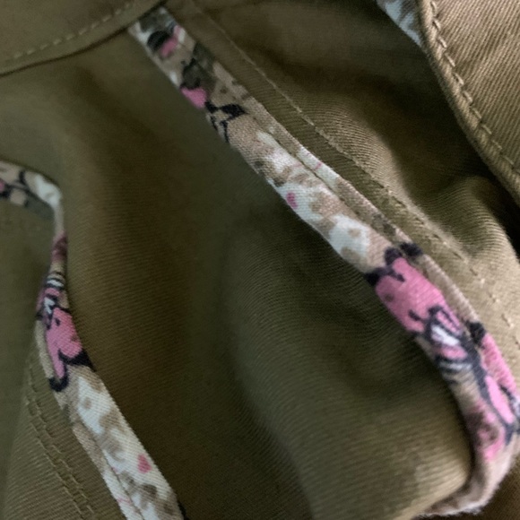 Motto olive green cropped military style tailored jacket with pockets Sz M - Picture 10 of 10